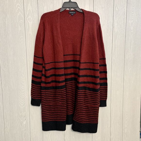 Fortune & Ivy Red Black Cardigan Sweater Large NWOT - Picture 1 of 6